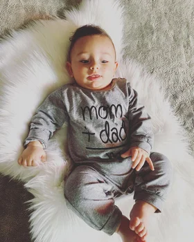 Yenidoğan Toddler Erkek Bebek Pijama Tulum güz Giysi Bebek uzun kollu giyim Mektup Baskılı Tek Parça Tulum bebek tulumu