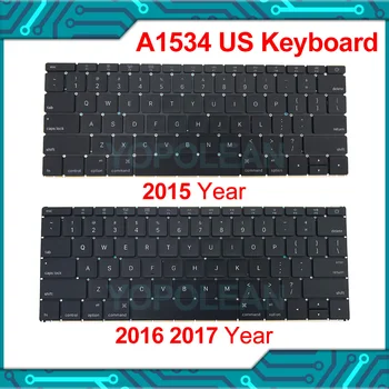 Yeni ABD Düzeni A1534 Klavye Macbook 12 inç laptop için İngilizce Değiştirme 2015 2016 2017 Yıl