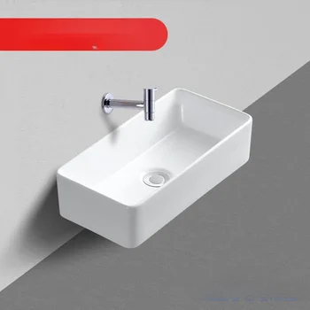 Mini Duvar Asılı lavabo Balkon Ultra Dar banyo lavaboları Seramik Platform Havzası Ev Duvar Asılı Banyo lavaboları