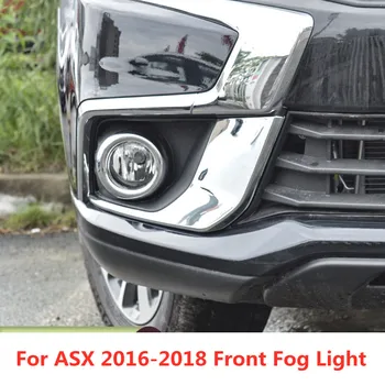 4 adet Krom Araba Ön Sis Lambası Sticker Kapak Mitsubishi ASX 2016 2017 2018 Dış Styling Kalıp Trim