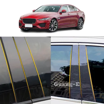 Araba PC Malzeme Ayağı Sonrası Kapak kapı pervazı Pencere Kalıplama Çıkartmalar Plaka Aksesuarları Dekorasyon Jaguar XE İçin XEL 2015-2023