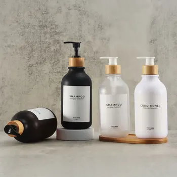 Sabunluk Buzlu Doldurulabilir Şampuan pompa şişesi Sabun losyon kabı Sabun Pompası El Yıkama Banyo Aksesuarları