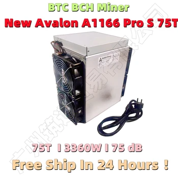 Ücretsiz Kargo Yeni BTC BCH Madenci Avalon A1166 Pro S 75T PSU İle daha iyi AntMiner S17 S17+ S19 Whatsminer M31S 68T 85T 95T