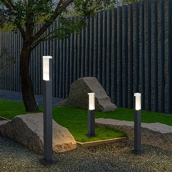 TEMAR açık LED çim ışık alüminyum su geçirmez bahçe lambası yaratıcı dekoratif Villa dubleks parkı için