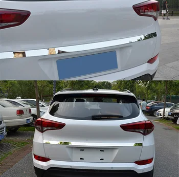 Hyundai Tucson 2015 2016 2017 2018 2020 için Krom Arka Bagaj Kapağı kulp kılıfı Kuyruk Kapısı Trim Çerçeve Kalıplama Styling Paslanmaz