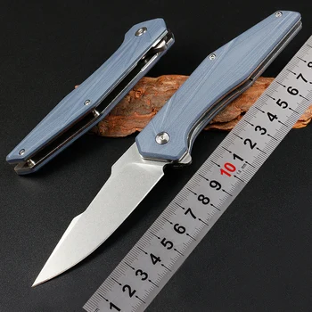 Katlanır bıçak yeni ürün sharp D2 çelik demircilik toplama aracı G10 kolu açık çok fonksiyonlu kendinden defenseEDC aracı