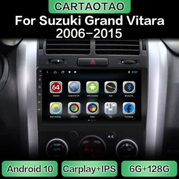 Android 10 araba radyo GPS navigasyon WiFi CarPlay multimedya oynatıcı Suzuki Grand Vitara için 3 2006-2015 DSP RDS IPS HİÇBİR DVD 2din