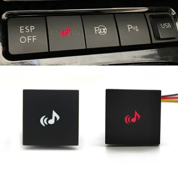 Araba Kırmızı led ışık Müzik basmalı düğme VW için anahtar Golf 6 golf v Jetta MK6 Scirocco Touran 2006 - 2012