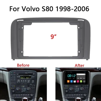 2Din için Araba Radyo Fasya Volvo S80 2001-2006 DVD Stereo Çerçeve Plaka Adaptörü Montaj Dash Kurulum Çerçeve Trim Kiti