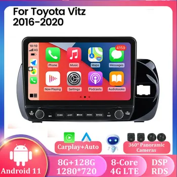 IPS 8G + 128G Android 11 8 Çekirdekli Araba Radyo Toyota Vitz 3 III XP130 2014-2019 Navigasyon GPS Multimedya Oynatıcı DVD Carplay BT