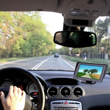 Araba Monitörleri Güvenli Park Geri araç kamerası Ters 12LED dikiz Ekran Monitör 5 inç Araba RV Oto Aksesuarları için