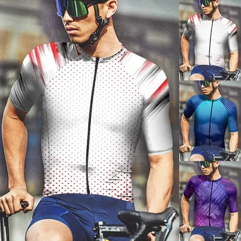 Adam maillot bisiklet Bisiklet Giyim Erkekler İçin Yaz Mtb Jersey Takım Gömlek Bisiklet Formaları Gömlek Ve Bluzlar Kısa Kollu Kıyafet