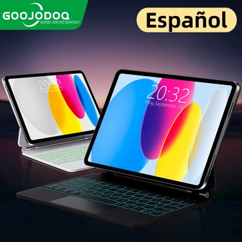 İspanyolca Arkadan Aydınlatmalı Sihirli Klavye için iPad Pro 11 2022 2020 2018 için iPad 10th Nesil iPad Hava 5 Hava 4 10.9 inç Klavye