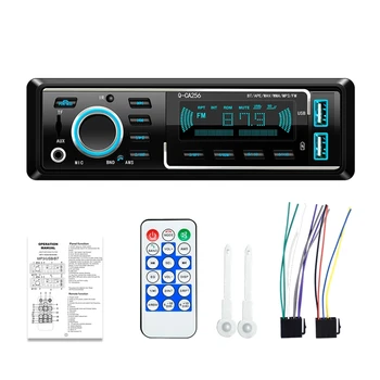 Araba Radyo Ses Bluetooth uyumlu Stereo MP3 Çalar FM Alıcısı İle Çift USB Şarj / Uzaktan Kumanda AUX / TF Kart Dash Kiti