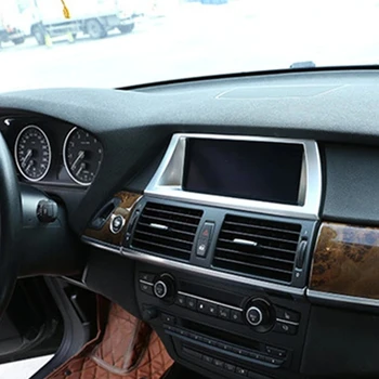 Araba Dashboard Paneli Navigasyon Ekran krom çerçeve ABS Dekorasyon İçin BMW X5 E70 X6 E71 2008-13 Oto İç Tuning Aksesuarları Araba Dashboard Paneli Navigasyon Ekran krom çerçeve ABS Dekorasyon İçin BMW X5 E70 X6 E71 2008-13 Oto İç Tuning Aksesuarları 2