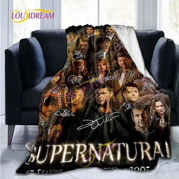 Çok boyutlu Supernatural 3D Baskı Dört Mevsim Battaniye kanepe kılıfı seyahat yatağı Peluş Battaniye Hafif Flanel Battaniye