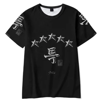 Straykids 5-Yıldız T-shirt Kaçak çocuklar 5 yıldız Albümü t-shirt Premium Kalite Tees