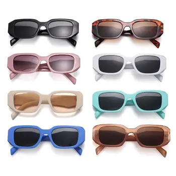 Retro Güneş Gözlüğü Moda Dikdörtgen Güneş Gözlüğü Kadınlar için Moda Kare Çerçeve güneş gözlüğü UV400 Koruma Gözlük Aksesuarları