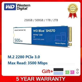 Batı Dijital WD Mavi SN570 NVMe 2TB 1TB 500GB 250GB SSD PCIe3.0*4 M. 2 2280 Dahili Katı Hal Sürücü Dizüstü Bilgisayarlar İçin