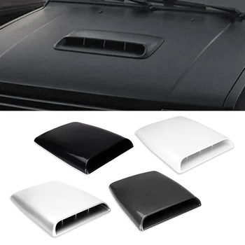 Evrensel Araba SUV Dekoratif Hava Akışı Emme Scoop Bonnet ABS havalandırma kapağı Hood Siyah / Beyaz / Gümüş / Karbon Fiber