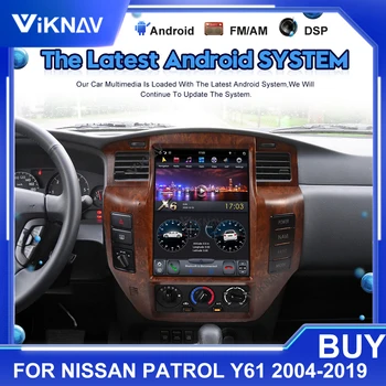 Araba Radyo Nissan Patrol İçin Y61 2004-2019 Android Radyo 12.1 İnç 2 Din Otomatik Stereo Ses Multimedya Oynatıcı GPS Navigasyon