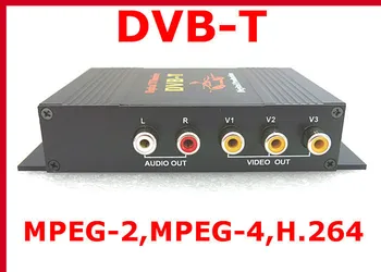 DVB-T Araba 140-200 km / saat HD MPEG-4 İki Çip Tuner İki Anten DVB T Araba Dijital TV Tuner Alıcı SET ÜSTÜ KUTUSU